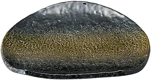 セトモノホンポ צלחת חצי ירח חצי ירוק שחור [8.4 x 7.3 x 1.0 אינץ '] | כלי שולחן יפניים